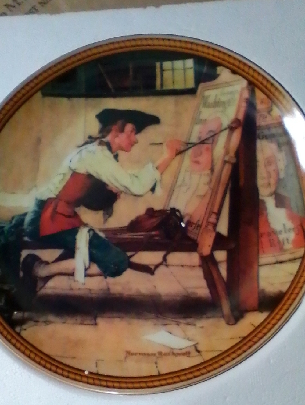 Vintage Norman Rockwell "Sign of the Times" Plate - Knowles 1988